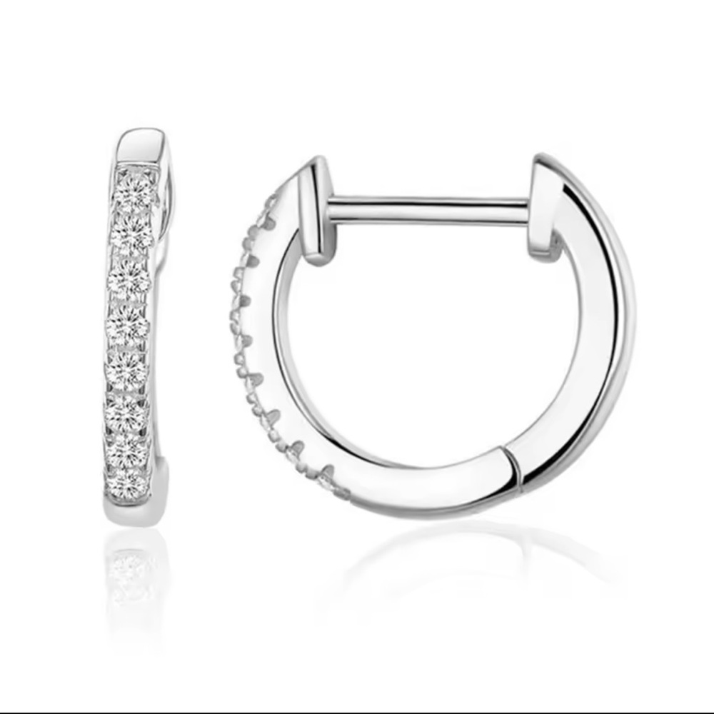 Elegant 925 sterling silver Hoop Earrings